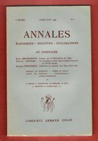 Annales n° 2 . Avril-Juin 1948 : Propos Sur La Révolution De 1848 - La Question Sociale Dans L'ar...