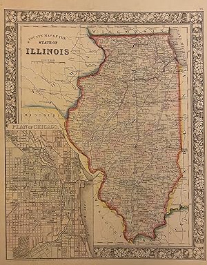 County Map of the State of Illinois