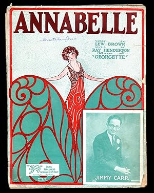Annabelle / 1923 Original Vintage Sheet Music (Lew Brown, Ray Henderson). Art Deco/ Nouveau cover...