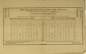New York and New Haven Railroad Time Table, No. 1 . Nov. 6, 1854