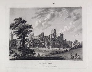Original Antique Engraving Illustrating a View of the North East View of Pembroke. By Paul Sandby...