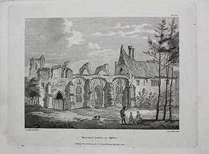 Original Antique Engraving Illustrating a View of Mayfield Abbey, in Sussex. By Paul Sandby. Titl...