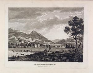Original Antique Engraving Illustrating a View of the Earl of Breadalbane's Seat at Killing, in S...