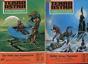 Terra Astra. Science Fiction Romane. Sammlung / Konvolut von neun (9) Heften.