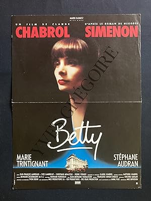 BETTY-FILM DE CLAUDE CHABROL-AFFICHE PETIT FORMAT