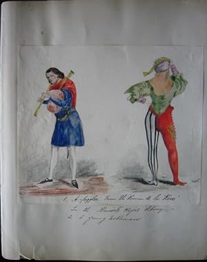 Original Drawings & Watercolors (3 drawings & water colors from the 1800s)