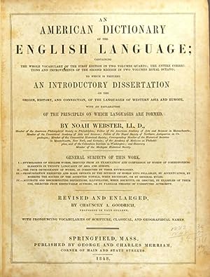 An American dictionary of the English language; containing the whole vocabulary of the first edit...