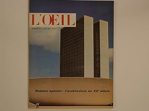 L'oeil. Revue d'art. Numéro 75 - Mars 1961. Numéro spécial : L'architecture au XXe siècle. Cover ...