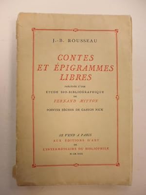 Contes Et Epigrammes libres précédés d'une Etude Bio-Bibliographique de Fernand MITTON.