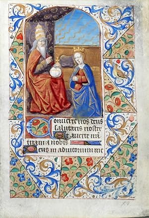 Illuminated Manuscript Leaf: The Coronation of the Virgin