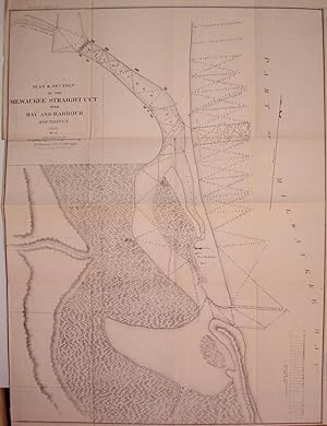 Plan & Section of the Milwaukee Straight Cut with Bay and Harbour Soundings