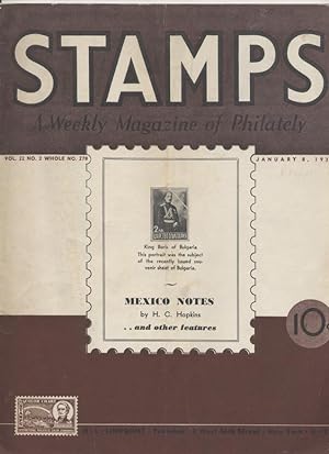 Stamps: a Weekly Magazine of Philately, Volume 22, No. 2, Whole No. 278; January 8, 1938