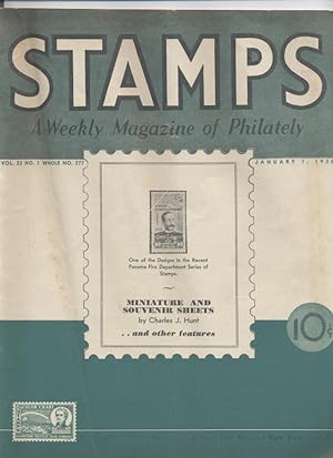 Stamps: a Weekly Magazine of Philately, Volume 22, No. 1, Whole No. 277; January 1, 1938