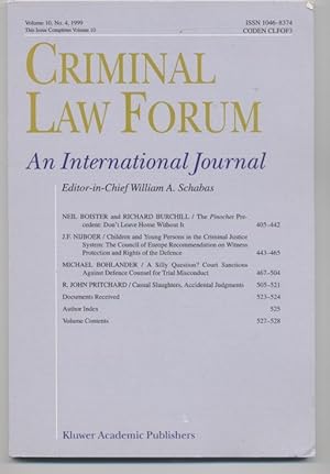 Criminal Law Forum, Volume 10, No. 4, 1999