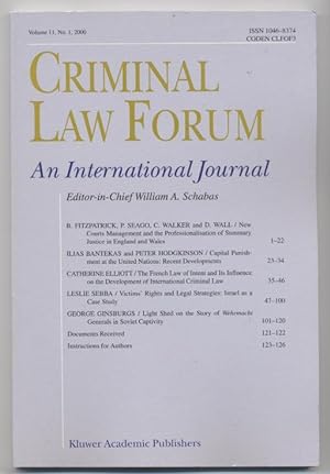 Criminal Law Forum, Volume 11, No. 1, 2000