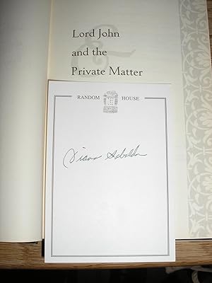 Lord John and the Private Matter ****SIGNED 1st/1st***