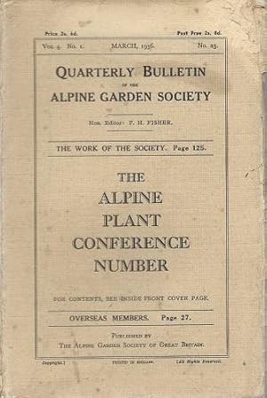 Alpine Garden Society, Bulletin Number 23 (March 1936) - Alpine Plant Conference Number. (Fred Wh...