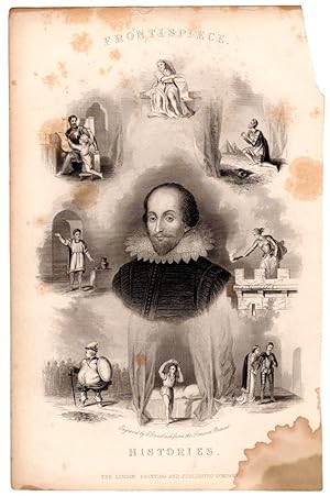 1860 Shakespearean Steel Engraving, "Histories". G. Greatbach, from the Somerset Portrait