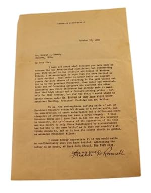 Franklin Delano Roosevelt Autograph Letter Signed ALS RARE FDR