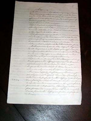 Rapport manuscrit de la commission de 1846 de 14 pages, relatif aux alignements de la rue Filles ...