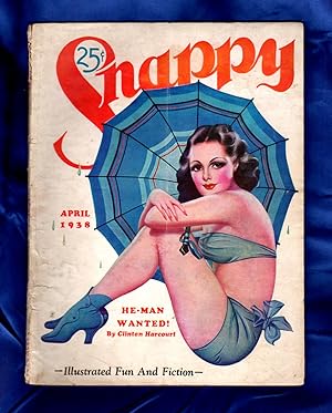 Snappy - April 1938 issue. Vintage pulp, girlie, pin-up magzazine. Earl Bergey