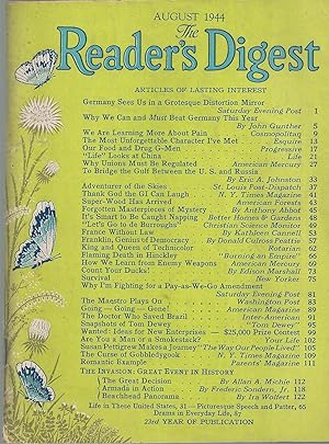 Reader's Digest, August, 1944