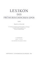 Lexikon des frühgriechischen Epos (LfgrE): Lfg. 11: Lfg 11: (Lexikon Des Fruhgriechischen Epos. A...