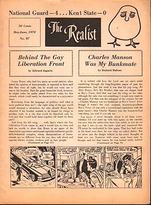The Realist No. 87, May-June, 1970: Behind the Gay Liberation Front and Charles Manson Was My Bun...