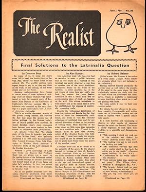 The Realist No. 80, June,1968: Final Solutions to the Latrinaliai Question