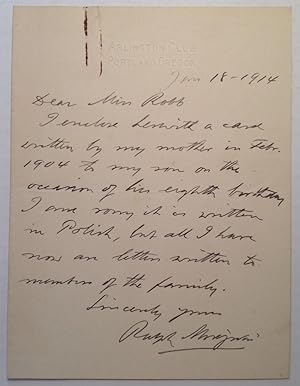 Autographed Letter Signed