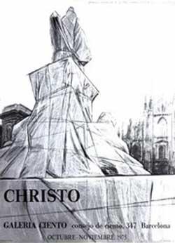 Wrapped Monument to Vittorio Emanuele. Project for Piazza del Duomo, Milano. Poster.