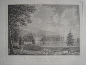 Original Antique Engraving Illustrating Lleweny Hall in Denbighshire, the Seat of Thomas Fitzmaur...