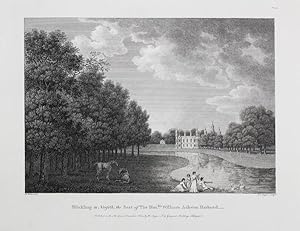 Original Antique Engraving Illustrating Blickling Hall in Norfolk, the Seat of William Asheton Ha...