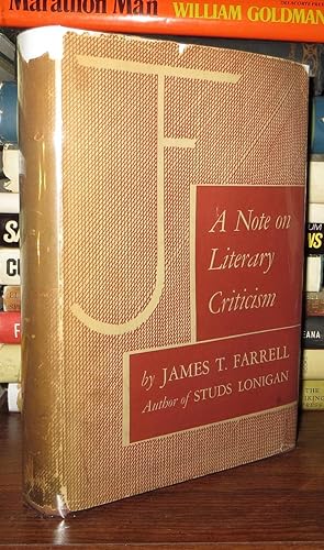 A NOTE ON LITERARY CRITICISM