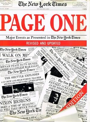 PAGE ONE Major Events 1920-1988 as Presented in The New York Times