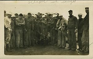 "Octapus we caught" (sic)- US sailors on board ship with their dog