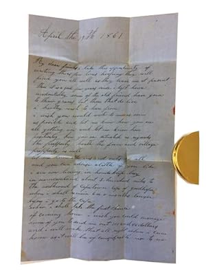 Autograph letter, signed from South Africa. Dated April the 19th 1861
