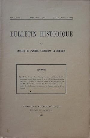 BULLETIN HISTORIQUE DU DIOCÈSE DE PAMIERS, COUSERANS ET MIREPOIX Nouvelle Série 11e Anneé N° 30 A...