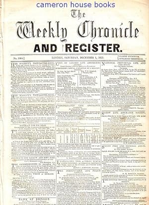 The Weekly Chronicle and Register. No.1004 London, Saturday, December 1, 1855