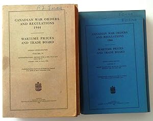Canadian War Orders and Regulations 1942-1943-1944. Wartimes prices and Trade Board