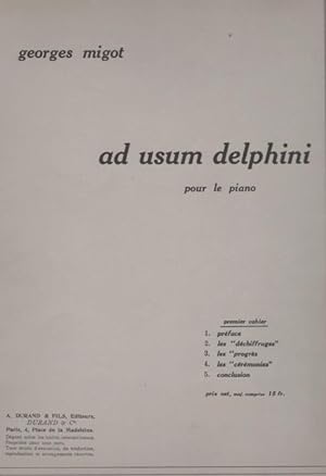ad usum delphini pour le piano: Premier & Deuxime Cahier.