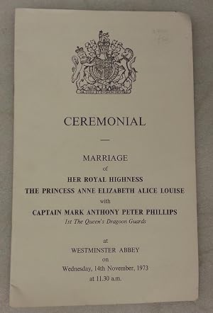 The Form of Solemnization of Matrimony, (b. 1950, Princess Royal, daughter of Elizabeth II) and C...