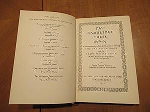 The Cambridge Press 1638 -1692: A Re-Examination Of The Evidence Concerning The Bay Psalm Book An...