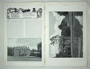 Original Issue of Country Life Magazine Dated August 21st 1909, with a Main Feature on Hall Barn ...