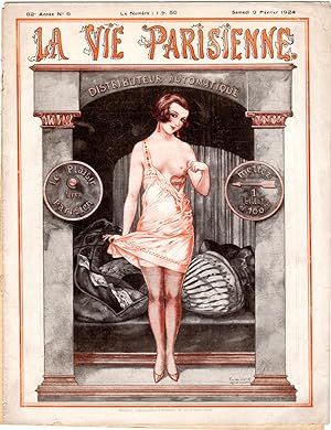 La Vie Parisienne / Samedi 9 Fevrier 1924 / Art Deco/Nouveau Illustrations by Chéri Herouard, Val...