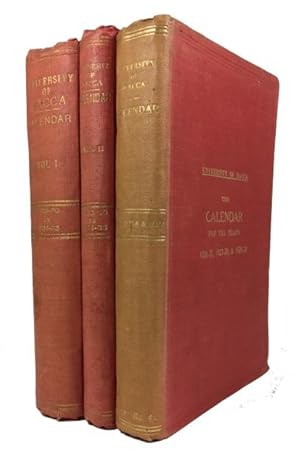 Calendars for the Years 1926-27 through 1934-35. [Three Volumes].; Includes: (1) Calendar for the...