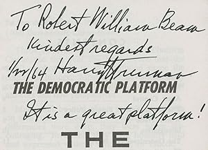 Former President Truman Praises Kennedys Far Reaching 1960 Democratic Platform on the Rights of ...
