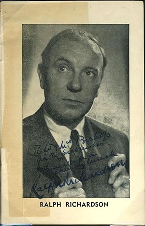 Ralph Richardson, Meriel Forbes, Sybil Thorndike, Lewis Casson, Signed programme 'Separate Tables...