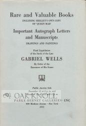 RARE AND VALUABLE BOOKS.AUTOGRAPH LETTERS AND MANUSCRIPTS.FINAL LIQUIDATION OF THE STOCK OF THE L...