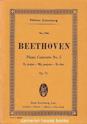 Miniature score. Concerto No.5 in E flat major for Pianoforte and Orchestra. Op. 73